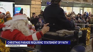 Christmas parade requiring statement of faith [upl. by Spragens]