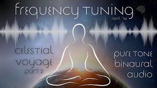 Celestial Journey Part 2  Pure Binaural Tones  Frequency Tuning [upl. by Christoper]