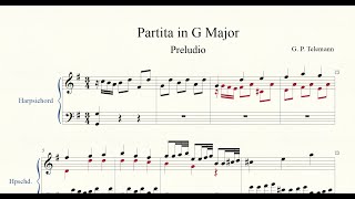 Telemann  Partita for Solo Harpsichord in G Major TWV 321 [upl. by Naenej]