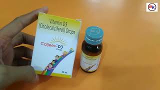 Caljeev d3  vitamin d3  cholecalciferol drops Use And Benefits  400IU 800IU [upl. by Lerej597]