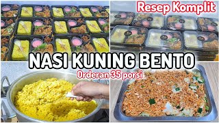 ORDERAN BENTO NASKUN 35 PORSI idejualan bento nasikuning niahermanto jualanonline [upl. by Meridith]