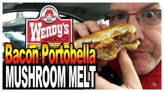 Wendys Bacon Portobella Mushroom Melt Taste Test amp Review [upl. by Legim]