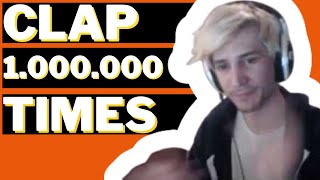 xqc clap 1000000 times  clapping one million times meme [upl. by Moulden629]