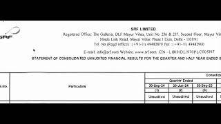 SRF Results  SRF Latest Results  SRF Share News  SRF Q2 Results  SRF Results Today  SRF Quarter [upl. by Farrica755]