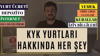 19 MADDEDE KYK YURTLARI HAKKINDA HER ŞEY Ücret depozito izin yemek odalar [upl. by Bascomb45]