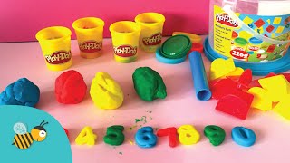 Cijfers leren in het Nederlands amp Engels met Play Doh  BeeKidsTV [upl. by Sev]