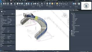 Easiest way to make 3d stair Revit  How to make spiral stair Revit [upl. by Arlyn]