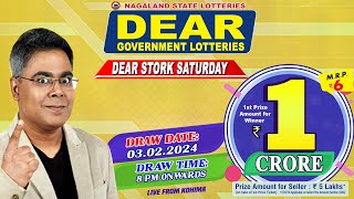 DEAR STORK SATURDAY WEEKLY DRAW DATE 03022024 NAGALAND STATE LOTTERIES [upl. by Aiekal]