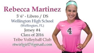 Rebecca Martinez  2014 High School Volleyball Highlights [upl. by Otilopih]