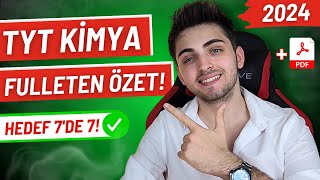 2024 TYT KİMYA FULLETEN SON TEKRAR 🔥 Bunları Bilmeden Sınava Girme  yks tyt [upl. by Herwin]