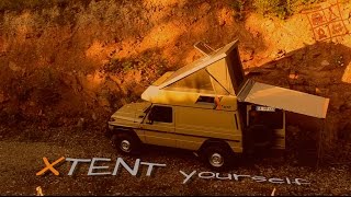 XTENT yourself  4x4CAMP Mercedes G expedition camper in a spaceART adventure with XTENT poptop [upl. by Zetroc]