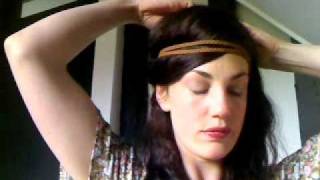 EASYQUICK70s Boho Hairstyle Headband plaits  Retro Updo  Vintagious [upl. by Karla244]