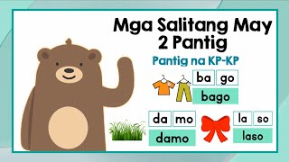 Unang Hakbang sa Pagbasa sa Filipino  Mga Salitang May 2 Pantig Set B  Grade 1 [upl. by Nnylirej]