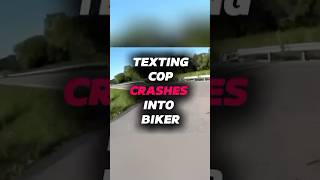 Cop CRASHES Into BIKER🚔💥 [upl. by Nalyac]