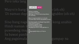 Karera  BINI  lyrics karera bini lyrics lyricvideo [upl. by Raf]