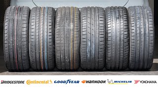 Michelin vs Bridgestone vs Continental vs Goodyear vs Hankook vs Yokohama  Whats the BEST Tire [upl. by Zeni]