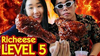 MUKBANG 6 BOX RICHEESE FIRE CHICKEN Lvl 5 [upl. by Sices705]