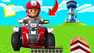 APARECE EL NUEVO VEHÍCULO DE RYDER PAW PATROL EN MINECRAFT [upl. by Airahs]