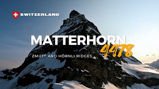 Matterhorn Ascent Zmutt and Hörnli ridges Switzerland Zermatt Solvay hut Film 2 [upl. by Novak695]