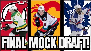 FINAL Top 32 MOCK DRAFT  Predictions For 2024 NHL Draft [upl. by Yael]