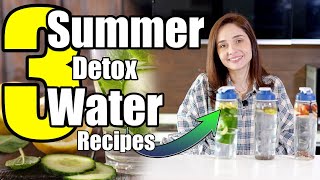 How to Make 3 Refreshing Summer Detox Water Recipes with Juggun Kazim [upl. by Chiang226]