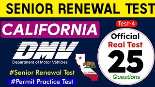 DMV Senior Renewal Test 2024 California DMV Senior Written Test 2024 [upl. by Joella]