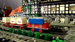 Vintage LEGO Train Set 121  Engine with Esso Tank Cars [upl. by Treulich]