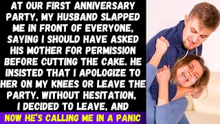 My husband slapped me for cutting the anniversary cake demanding I get his moms permission first [upl. by Arzed405]