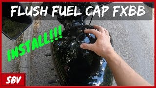 Harley Davidson Softail Street Bob FXBB  Flush Fuel Cap Install [upl. by Namaj]