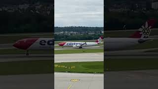 Edelweiss Air Airbus A340 aviation planes planespotting [upl. by Narej]