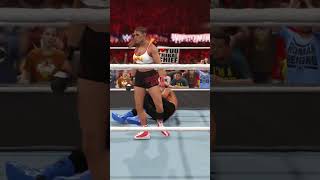 RONDA ROUSEY HITS ROMAN REIGNS WITH A MICROPHONE wwe2k24 wwe2k24gameplay [upl. by Atarman31]