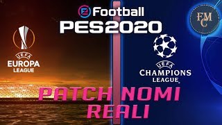 COME INSERIRE PATCH NOMI REALI PC ★ TUTORIAL ► PES 2020 ITA [upl. by Anilocin]