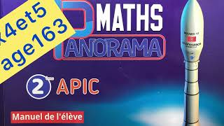 Panorama Maths 2AC page 163 Exercices 4 et 5 ordres et opérations [upl. by Leahsim]