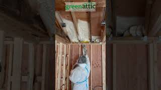 Watch as we create the perfect seal with this satisfying spray foam insulation 💪🔧 shorts [upl. by Zetra]