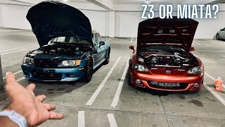 BMW Z3 Vs Miata Which Is EASIER To FIX [upl. by Harobed]