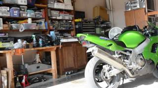 Zx9r Delkevic Exhaust vs Stock Comparison [upl. by Rabka933]