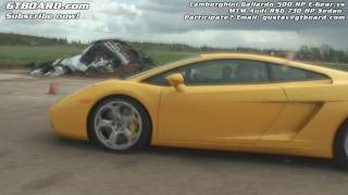 HD MTM RS6 730 HP Sedan vs Lamborghini Gallardo 500 HP EGear rerace [upl. by Neret844]