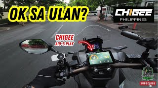 Testing the Chigee AIO5 Play in Heavy Rain  Honda ADV 160 [upl. by Nuawtna]