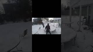 Our Very First Snow Fight In Simcoe Ontario Canada [upl. by Groark]