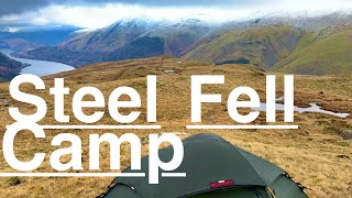 HILLEBERG ALLAK Battered by STRONG WINDS SOLO CAMP on STEEL FELL [upl. by Essa]