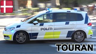 Police VW Touran x2 responding in Copenhagen DK  92021 [upl. by Walters]