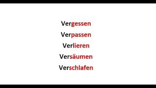 16 verlieren versäumen verpassen verschlafen [upl. by Anrat]