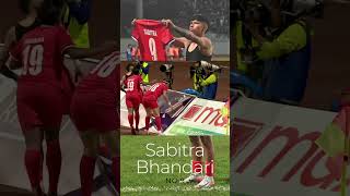 Sabitra Bhandari Samba Score Goal vs India SAFF Championship 2024 [upl. by Ketti505]