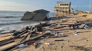 House collapses into ocean in Rodanthe [upl. by Riddle733]