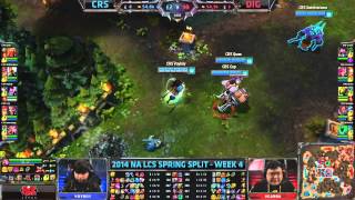 CRS vs DIG  2014 NA LCS W4D1 [upl. by Bunni787]