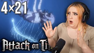 FOUNDER YMIR 💔Attack On Titan 4x21 Reaction [upl. by Rumit]