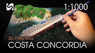 Costa Concordia wreckage model scene production 11000 [upl. by Cul]