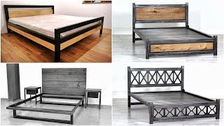 Modern Metal Bed Design IDEAS  Wood and Metal Furniture [upl. by Annahc]