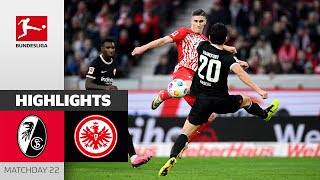 Freiburg Equalises 3 Times  SC Freiburg  Eintracht Frankfurt  Highlights  MD 22  Buli 2324 [upl. by Ecire]