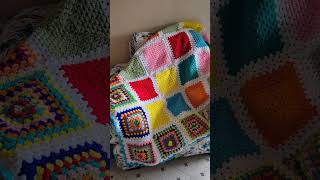 How to make a crotchet blanket using granny squares 🧶🧶🧶 crochet crochetcoaster [upl. by Pet230]